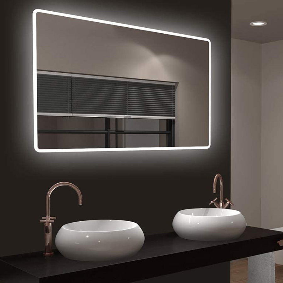 Talos Moon Espejo de baño LED, Plata, 120 x 70 cm Modelo 2021