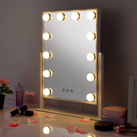 Aplique aluminio led 155cm 22W para espejo baño, maquillaje, tocador