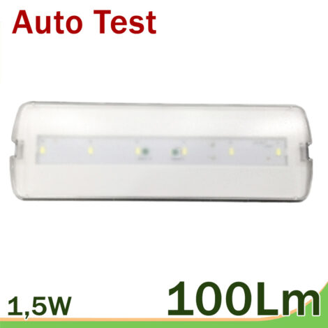 Emergencia LED auto test 100 lm