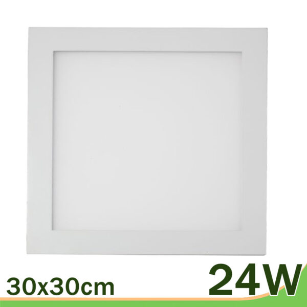 Panel downlight LED cuadrado blanco 30x30 24W