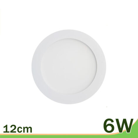 Panel downlight redondo blanco 6W empotrar