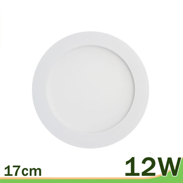 Panel downlight LED 12w redondo blanco