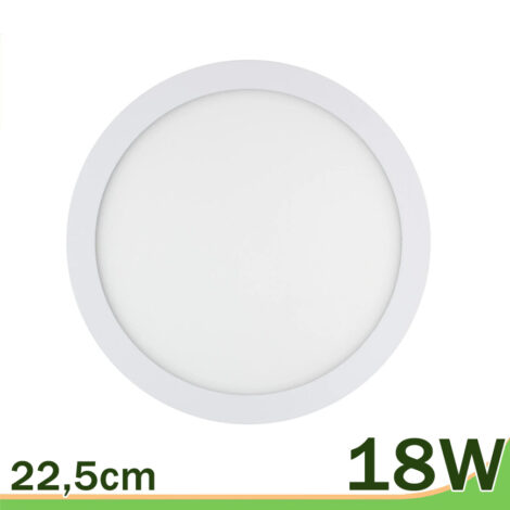 Panel led redondo downlight 18W blanco