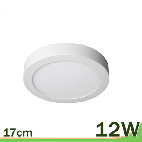 Plafón de superficie redondo blanco 12W