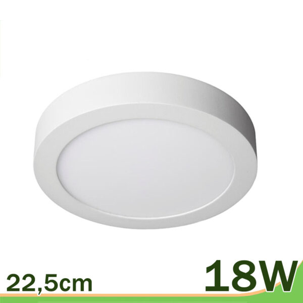 plafón superficie led redondo 18w